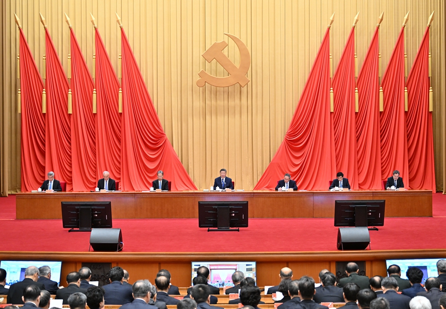 ??1月6日，中共中央總書記、國家主席、中央軍委主席習近平在中國共產(chǎn)黨第二十屆中央紀律檢查委員會第四次全體會議上發(fā)表重要講話。李強、趙樂際、王滬寧、蔡奇、丁薛祥、李希出席會議。